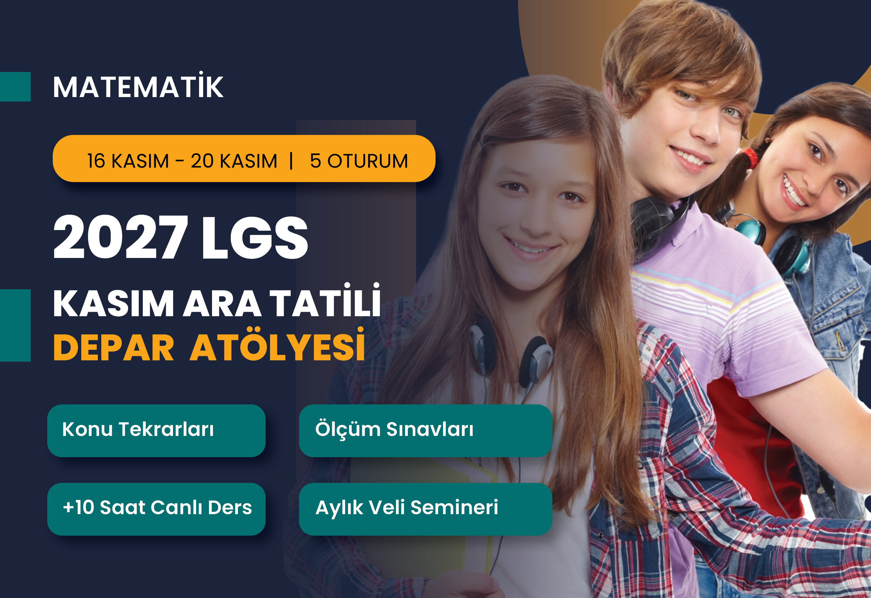 2027 LGS Matematik Kasım Ara Tatili DEPAR Atölyesi